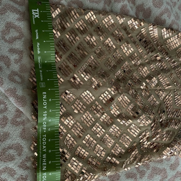 Basix Black Label New Years Champagne Spaghetti Strap Mirror Dress - Picture 10 of 10